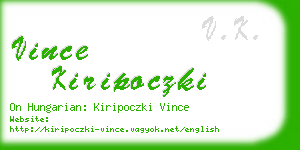 vince kiripoczki business card